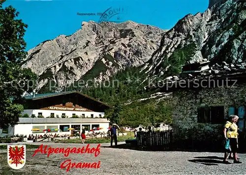 AK / Ansichtskarte Eben_Achensee Alpengasthof Gramai gegen Rappenspitze Karwendelgebirge Eben Achensee