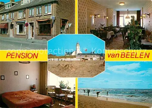 AK / Ansichtskarte Katwijk_aan_Zee Pension van Beeln Gastraum Strand Katwijk_aan_Zee