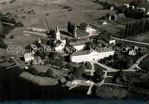 AK / Ansichtskarte Ossiach Fliegeraufnahme Kirche Ossiachersee Ossiach