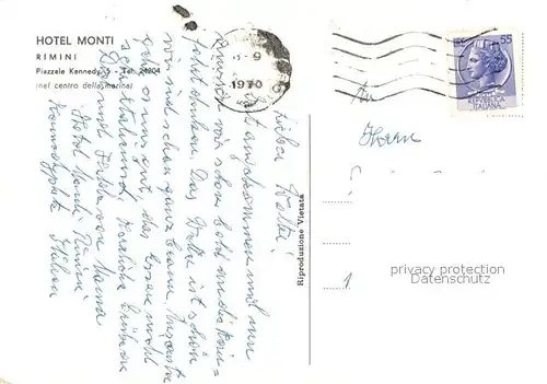 AK / Ansichtskarte Rimini Hotel Monti Rimini