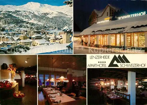 AK / Ansichtskarte Lenzerheide_GR Panorama Apart Hotel Schweizerhof Gastraeume Lenzerheide GR