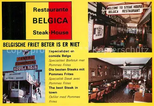 AK / Ansichtskarte Playa_del_Ingles Restaurante Belgica Steak House Bar Playa_del_Ingles