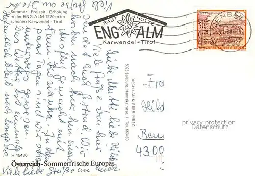 AK / Ansichtskarte Hinterriss_Tirol Eng Alm Hinterriss Tirol