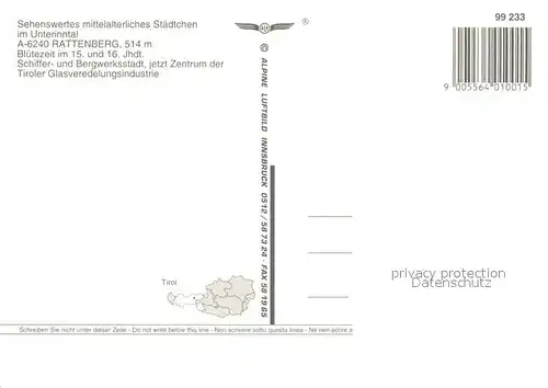 AK / Ansichtskarte Rattenberg_Tirol Fliegeraufnahme Rattenberg Tirol