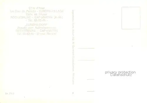 AK / Ansichtskarte Roquebrune Cap Martin Europe Village Salle de Sejour Roquebrune Cap Martin