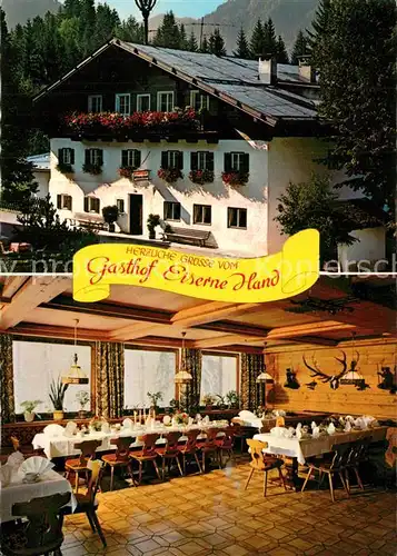 AK / Ansichtskarte Fieberbrunn_Tirol Gasthof Eiserne Hand Gastraum Fieberbrunn Tirol