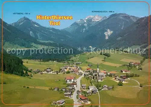 AK / Ansichtskarte Hinterthiersee Fliegeraufnahme mit Veitsberg und Sonnwendjoch Hinterthiersee