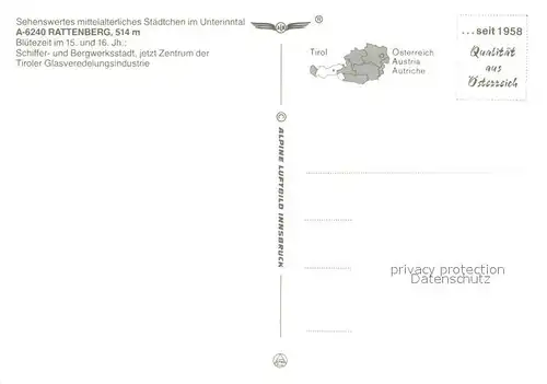 AK / Ansichtskarte Rattenberg_Tirol Fliegeraufnahme Rattenberg Tirol