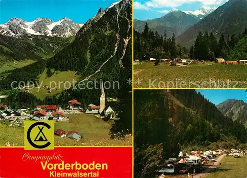 AK / Ansichtskarte Mittelberg_Kleinwalsertal Campingplatz Vorderboden Panorama Mittelberg_Kleinwalsertal
