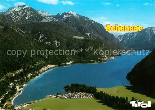 AK / Ansichtskarte Achenkirch Fliegeraufnahme mit Achensee Rofangebirge und Baerenkogel Achenkirch
