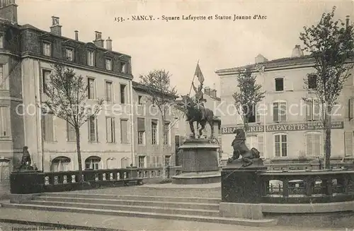 AK / Ansichtskarte Nancy_Lothringen Square Lafayette Statue Jeanne d Arc Nancy Lothringen