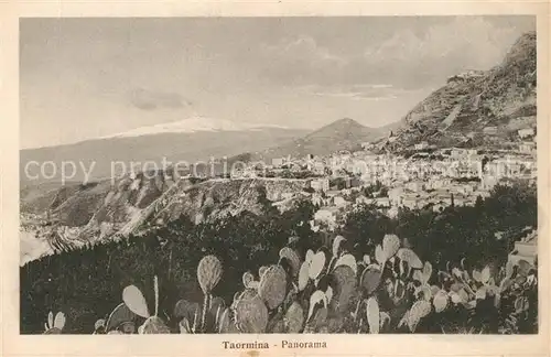 AK / Ansichtskarte Taormina_Sizilien Panorama Taormina Sizilien