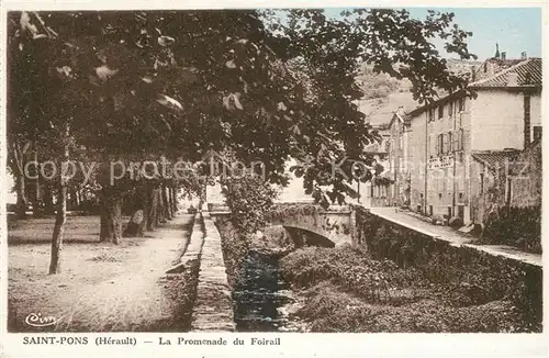 AK / Ansichtskarte Saint Pons de Thomieres Promenade du Foirail Saint Pons de Thomieres