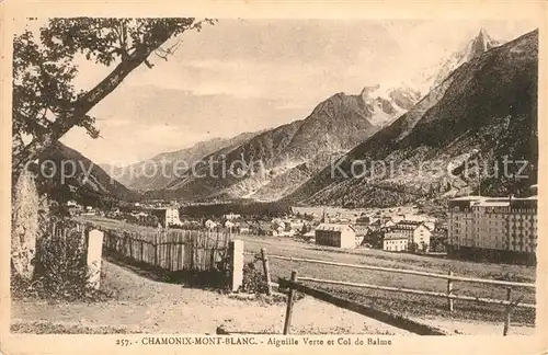 AK / Ansichtskarte Chamonix Aiguille Verte Col de Balme Chamonix