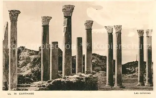 AK / Ansichtskarte Carthage_Karthago Les colonnes Carthage Karthago