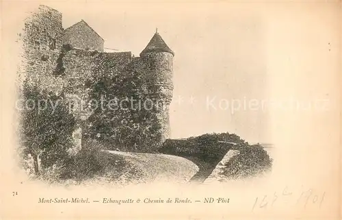 AK / Ansichtskarte Mont Saint Michel Echauguette Chemin de Ronde Mont Saint Michel