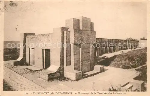 AK / Ansichtskarte Thiaumont_Douaumont Monument Tranchee des Baionettes 