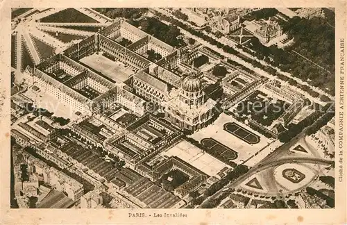 AK / Ansichtskarte Paris Fliegeraufnahme Les Invalides Paris