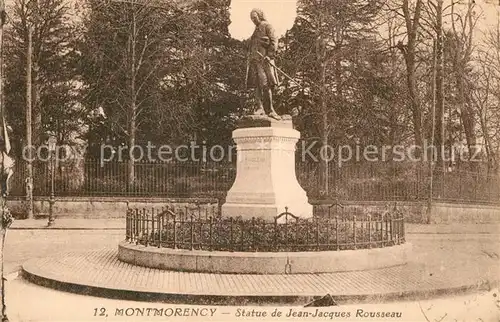AK / Ansichtskarte Montmorency Statue de Jean Jacques Rousseau Montmorency