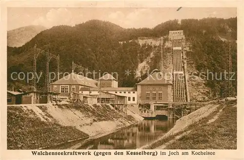 AK / Ansichtskarte Walchensee Walchenseekraftwerk Kesselberg Joch  Walchensee