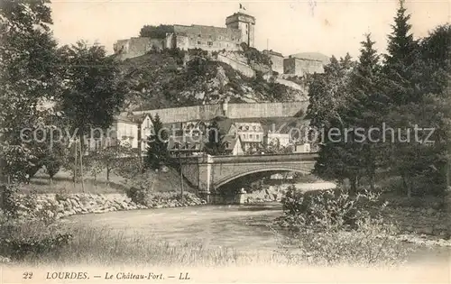 AK / Ansichtskarte Lourdes_Hautes_Pyrenees Chateau Fort Lourdes_Hautes_Pyrenees