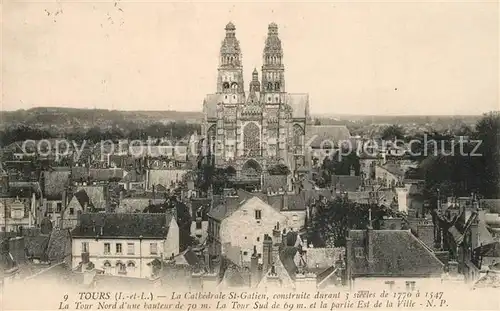 AK / Ansichtskarte Tours_Indre et Loire Cathedrale Saint Gatien Tours Indre et Loire