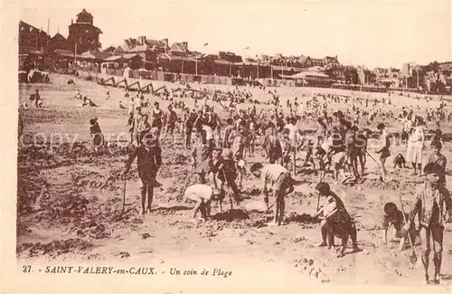 AK / Ansichtskarte Saint Valery en Caux Un coin de Plage Saint Valery en Caux