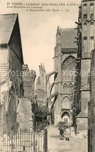 AK / Ansichtskarte Tours_Indre et Loire Cathedrale Saint Gatien  Tours Indre et Loire