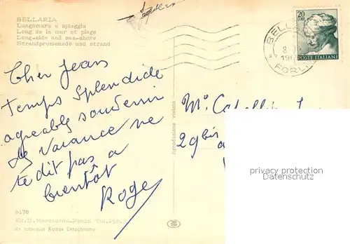 AK / Ansichtskarte Bellaria Strandpromenade Strand Bellaria