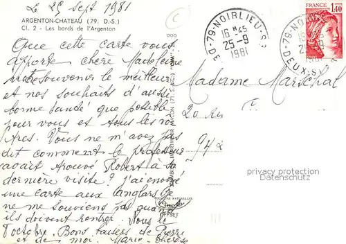 AK / Ansichtskarte Argenton Chateau Bords  Argenton Chateau