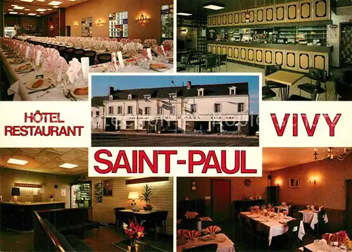 AK / Ansichtskarte Vivy_Maine et Loire Hotel Restaurant le Saint Paul Vivy Maine et Loire