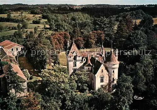 AK / Ansichtskarte Saint Martial de Valette Les beaux Chateaux du Nontronnais Fliegeraufnahme Saint Martial de Valette
