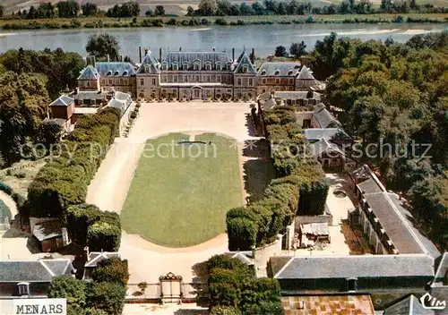 AK / Ansichtskarte Menars Fliegeraufnahme Chateau de Madame Pompadour Menars
