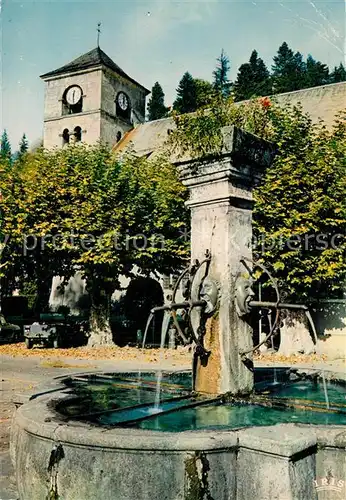 AK / Ansichtskarte Samoens Fontaine Tilleul Eglise Samoens