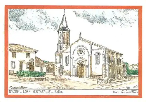 AK / Ansichtskarte Lorp Sentaraille Eglise Kuenstlerkarte Lorp Sentaraille