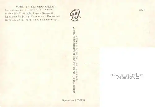 AK / Ansichtskarte Paris Ses Merveilles  Paris