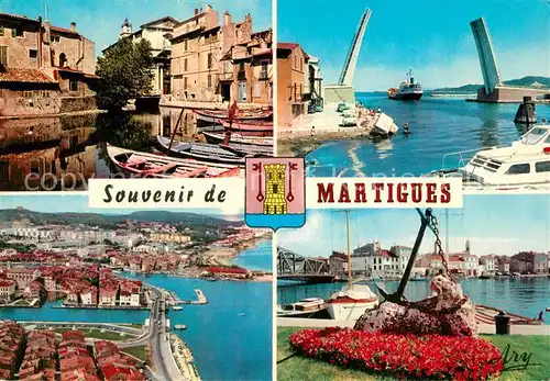 AK / Ansichtskarte Martigues Pont Canal de Ferriere Fliegeraufnahme Martigues