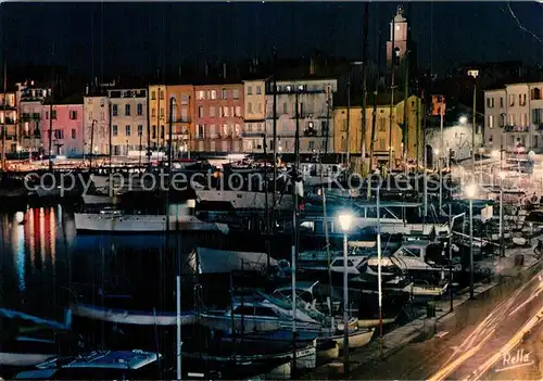 AK / Ansichtskarte Saint_Tropez_Var Port Effet de nuit Saint_Tropez_Var