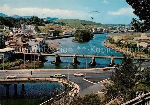 AK / Ansichtskarte Behobie Nouveau Pont International Ile des Faisans Behobie