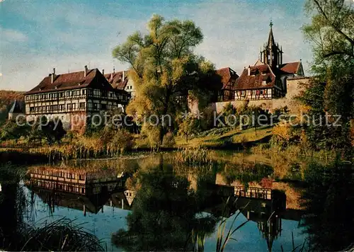 AK / Ansichtskarte Bebenhausen_Tuebingen Ehemaliges Zisterzienserkloster Wasserspiegelung Bebenhausen Tuebingen