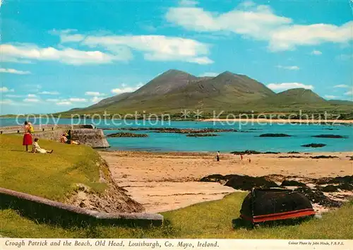 AK / Ansichtskarte Louisburgh Croagh Patrick and Beach Old Head 