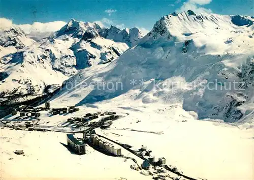 AK / Ansichtskarte Tignes Pistes de la Toviere Wintersportplatz Franzoesische Alpen Fliegeraufnahme Tignes