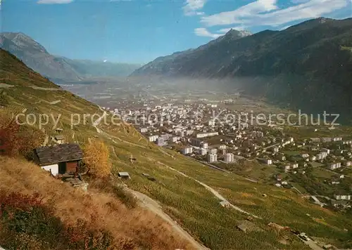 AK / Ansichtskarte Martigny_VS Vue panoramique en automne Alpes Martigny VS