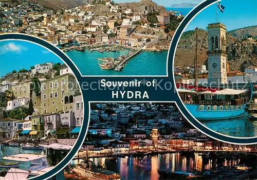 AK / Ansichtskarte Hydra Teilansichten Hafen Kirche Hydra