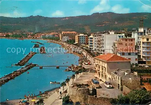 AK / Ansichtskarte San_Bartolomeo_del_Cervo Nuovo lungomare e vecchia Torre Saracena Riviera dei Fiori San_Bartolomeo_del_Cervo
