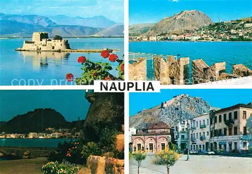 AK / Ansichtskarte Nauplia_Nauplion Teilansichten Insel Berge Nauplia Nauplion