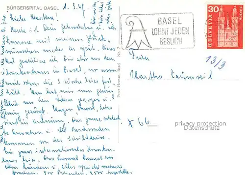 AK / Ansichtskarte Basel_BS B?rgerspital Basel_BS