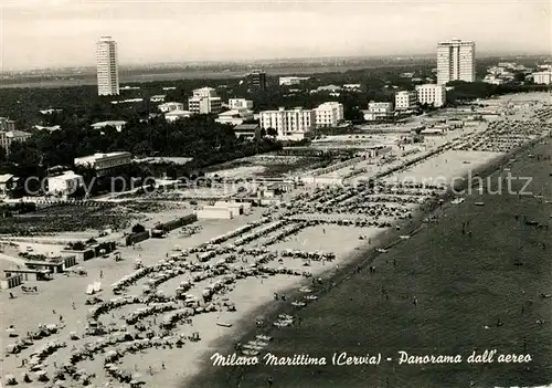 AK / Ansichtskarte Milano_Marittima Fliegeraufnahme Strand Milano_Marittima
