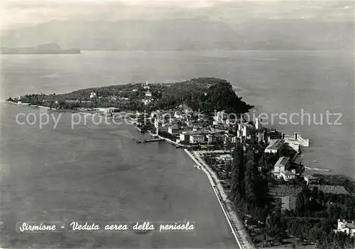 AK / Ansichtskarte Sirmione Fliegeraufnahme Penisola Sirmione