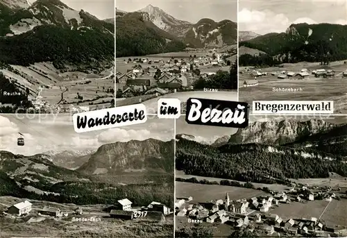 AK / Ansichtskarte Bezau_Vorarlberg Bregenzerwald Fliegeraufnahme Sch?nebach Reuthe Bizau Sonderdach Bezau Vorarlberg